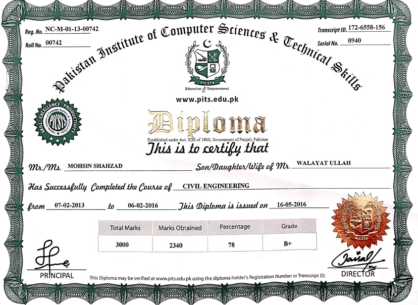 Pakistan Institute Of Technical Skills Competency And Experience Base 